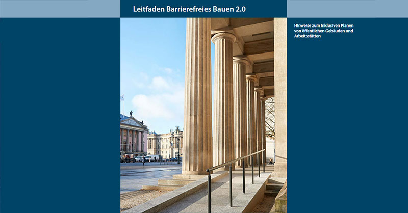 Titelbild der Brosch&uuml;re Leitfaden Barrierefreies Bauen 2.0